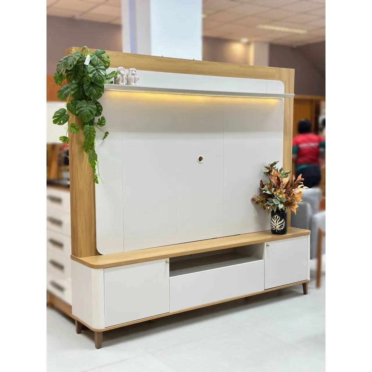 Estante Home Munique 2m luz led suporta tv até 70 polegadas / pague na entrega  - Foto 3
