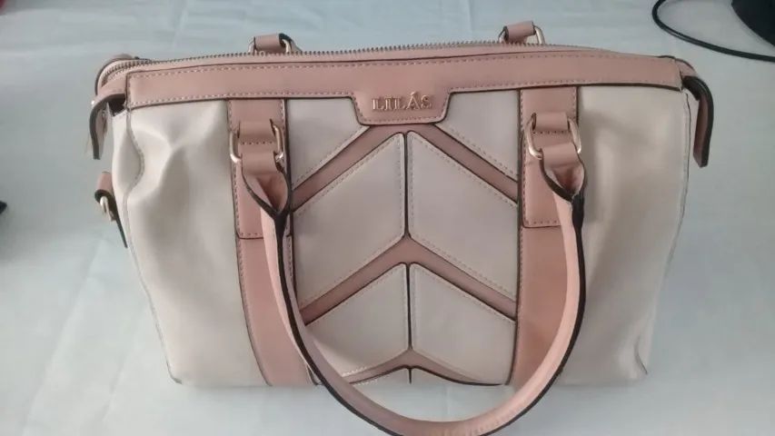 Bolsa feminina grande Lilás original com alça dupla (Produto Novo)