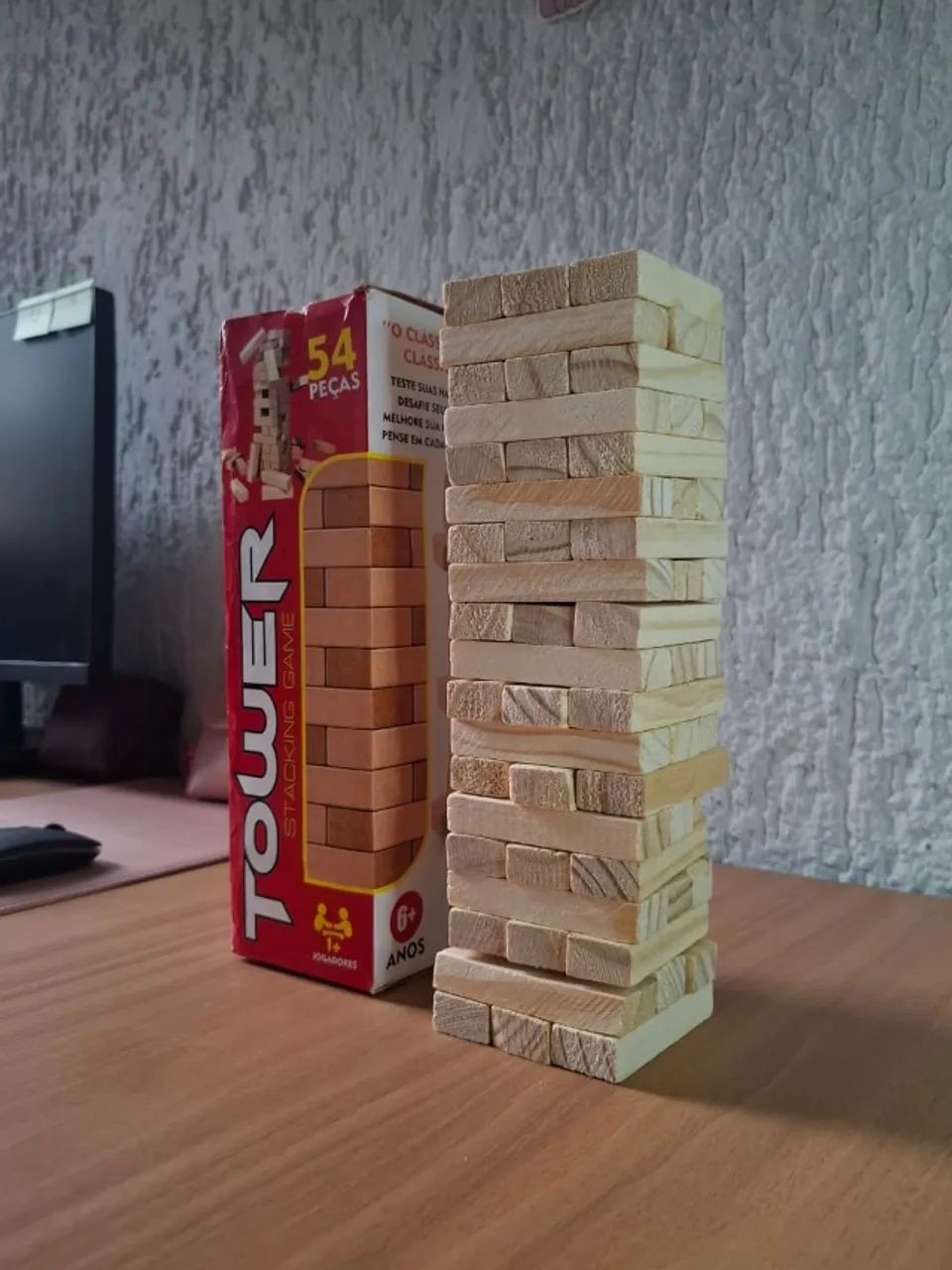 Jogo Tower Jenga de Madeira - Foto 2