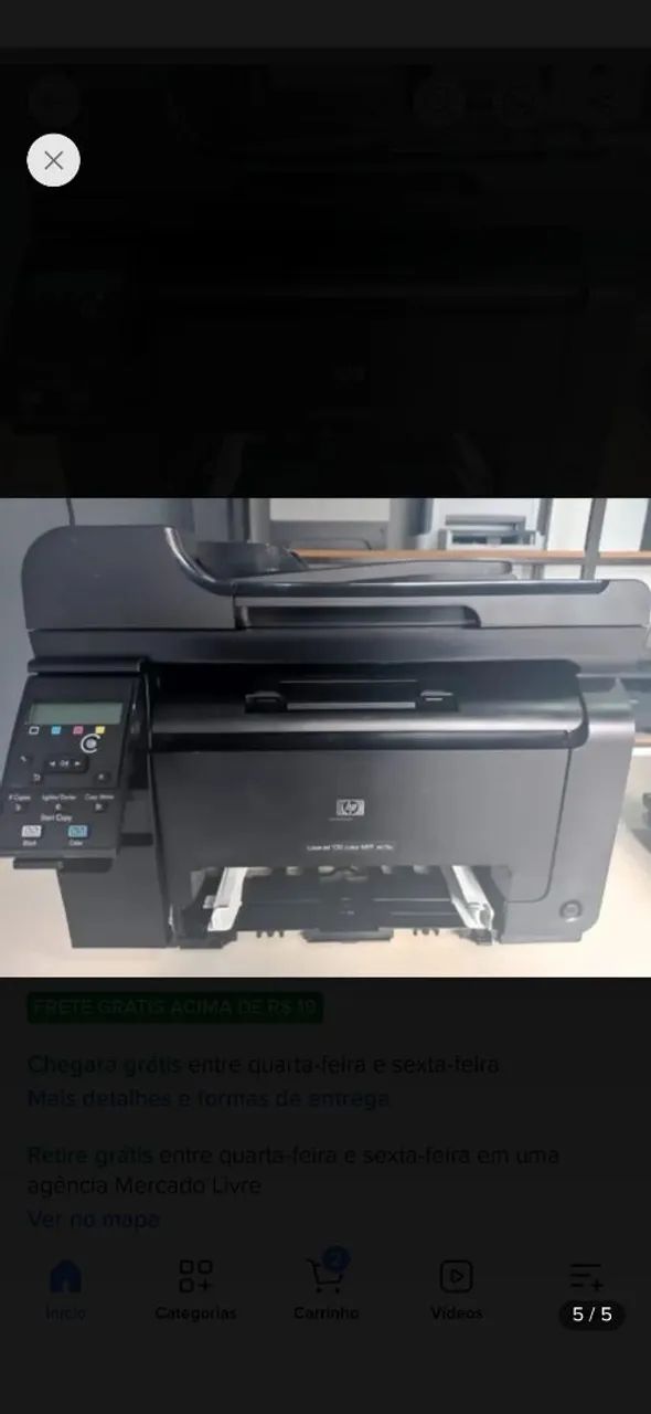Impressora Hp multifuncional laser color