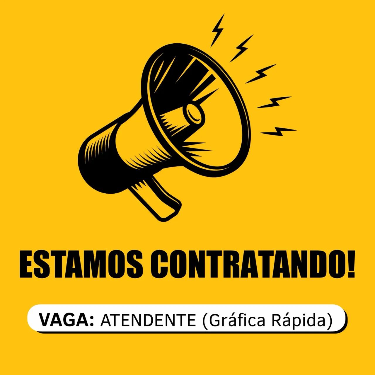 Vaga Atendente Gráfica e Informática