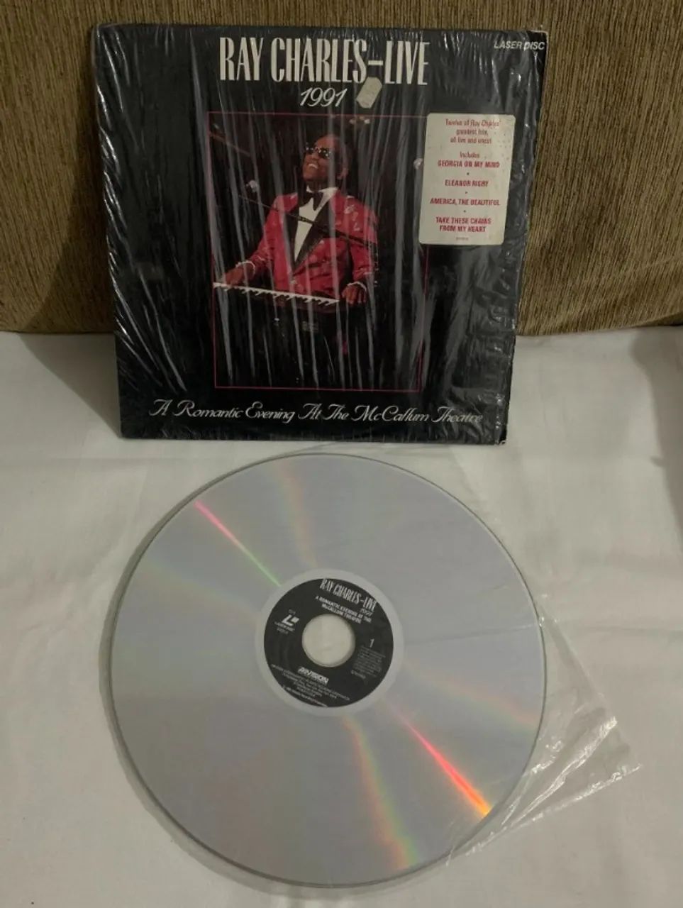 Laserdisc Ray Charles Live 1991  RARIDADE