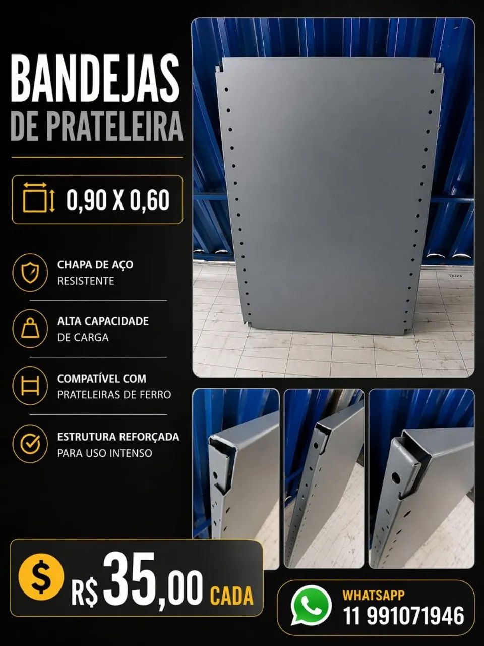 Bandejas de prateleira 
