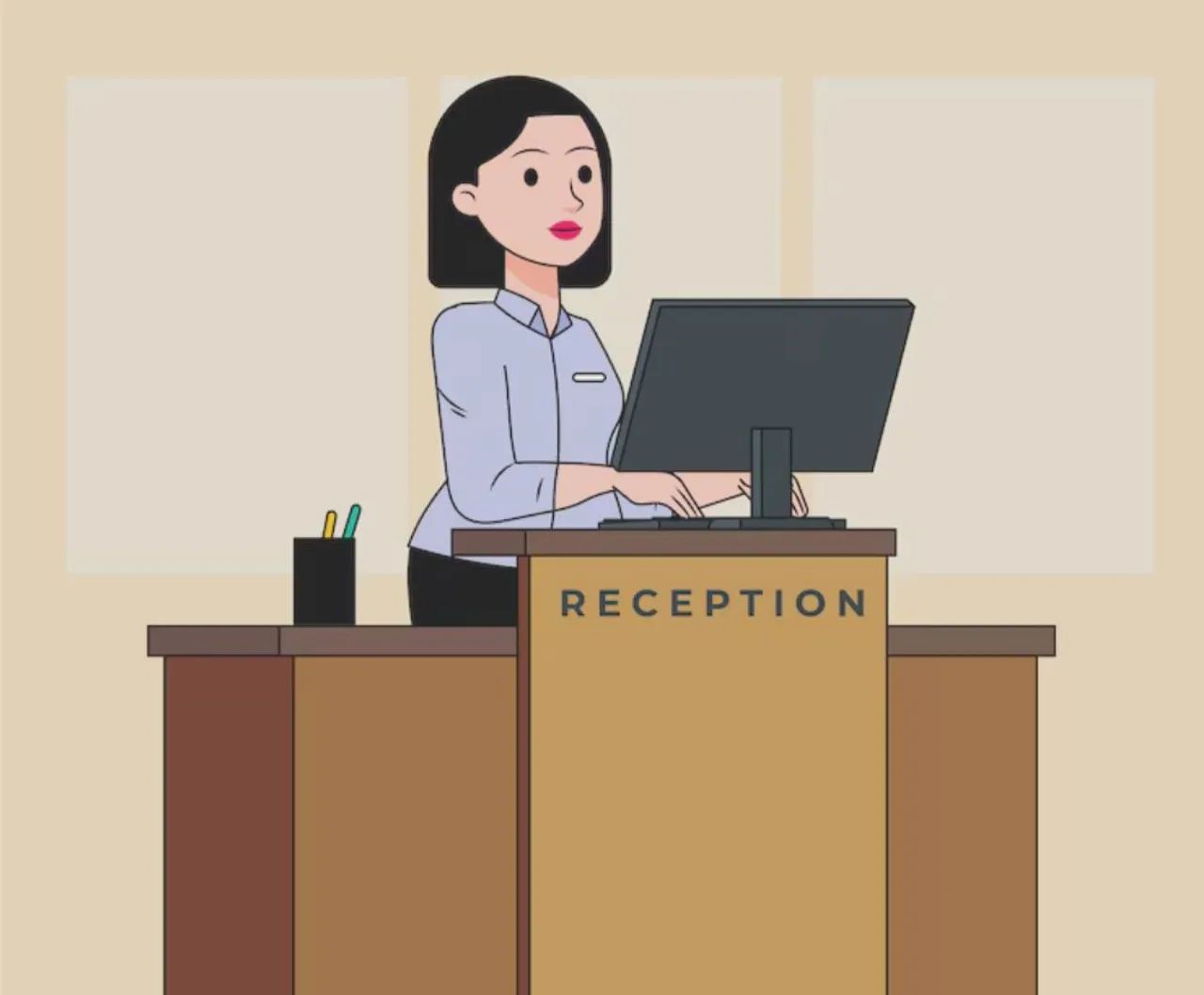 Recepcionista contratamos 