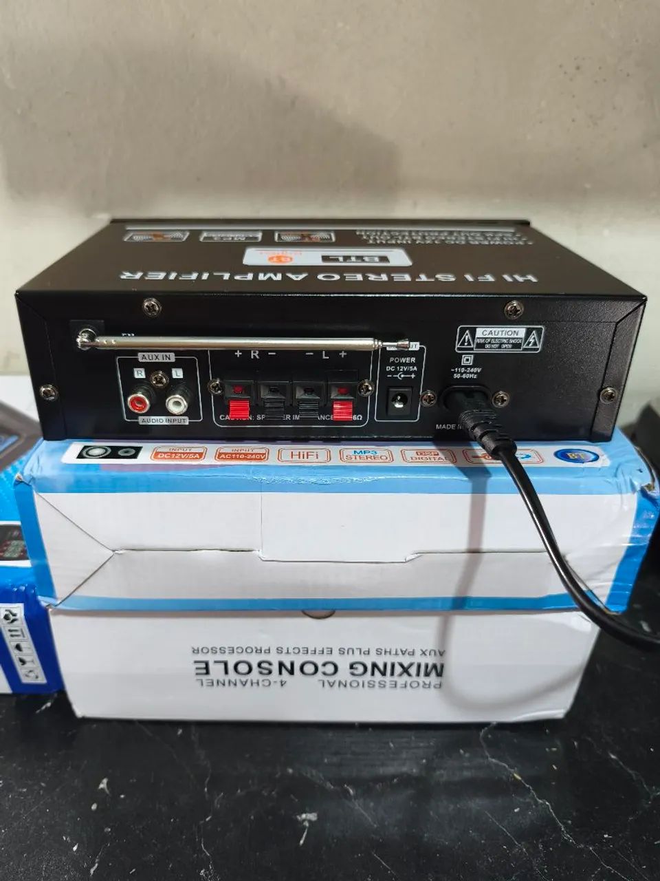 Amplificador de Audio Bluetooth FM USB Mp3 Microfone - Foto 4