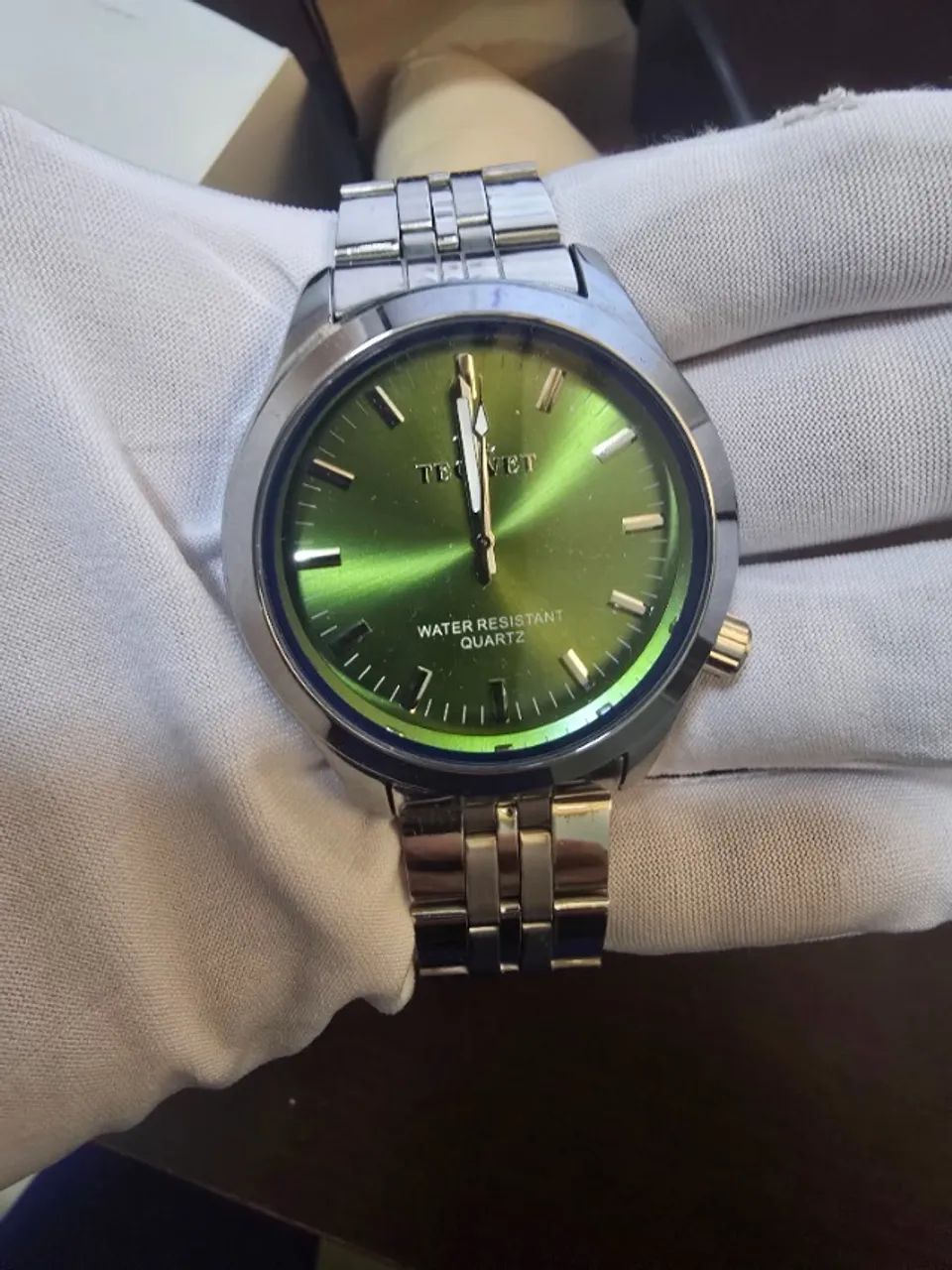 Relógio TECIVET Quartz Verde 43mm analógico - Foto 2