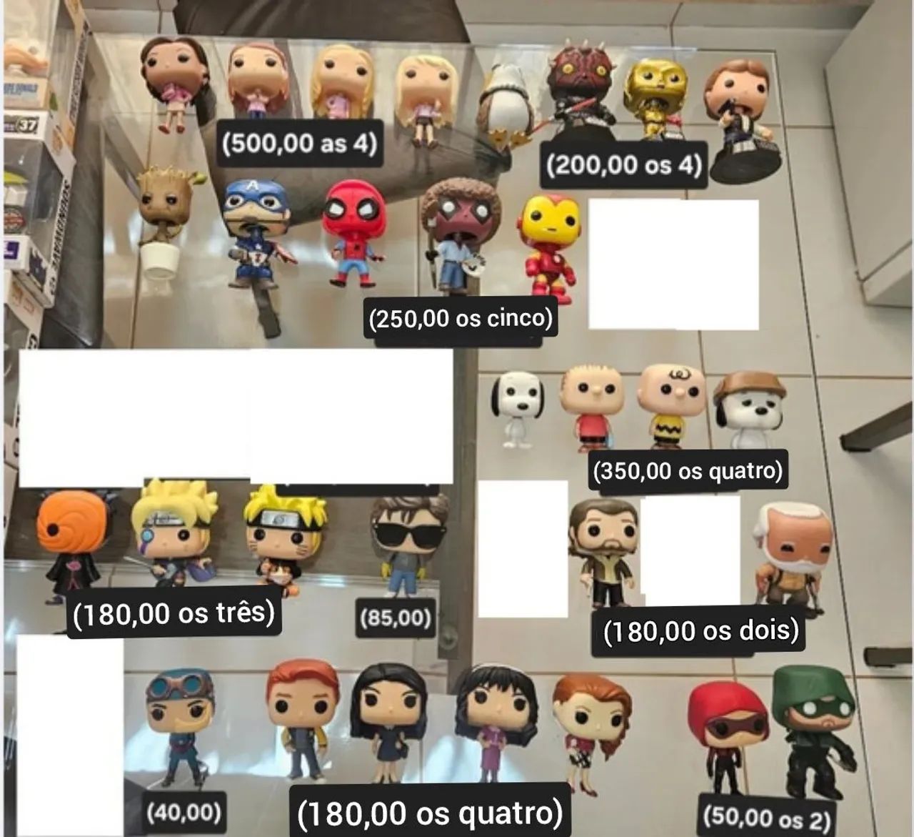 Lote de funkos (vendo separadamente)