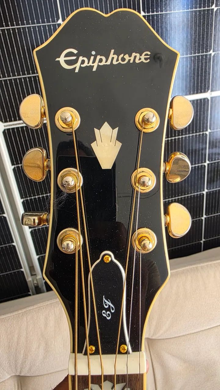 Relíquia: Epiphone EJ-200SCE Vintage Sunburst - Estado de Zero (Revisado) - Foto 5