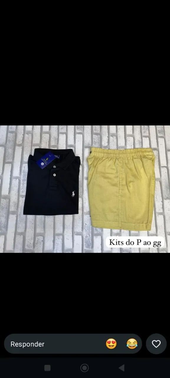 kit camisa e short disponivel do p ao gg - Foto 4