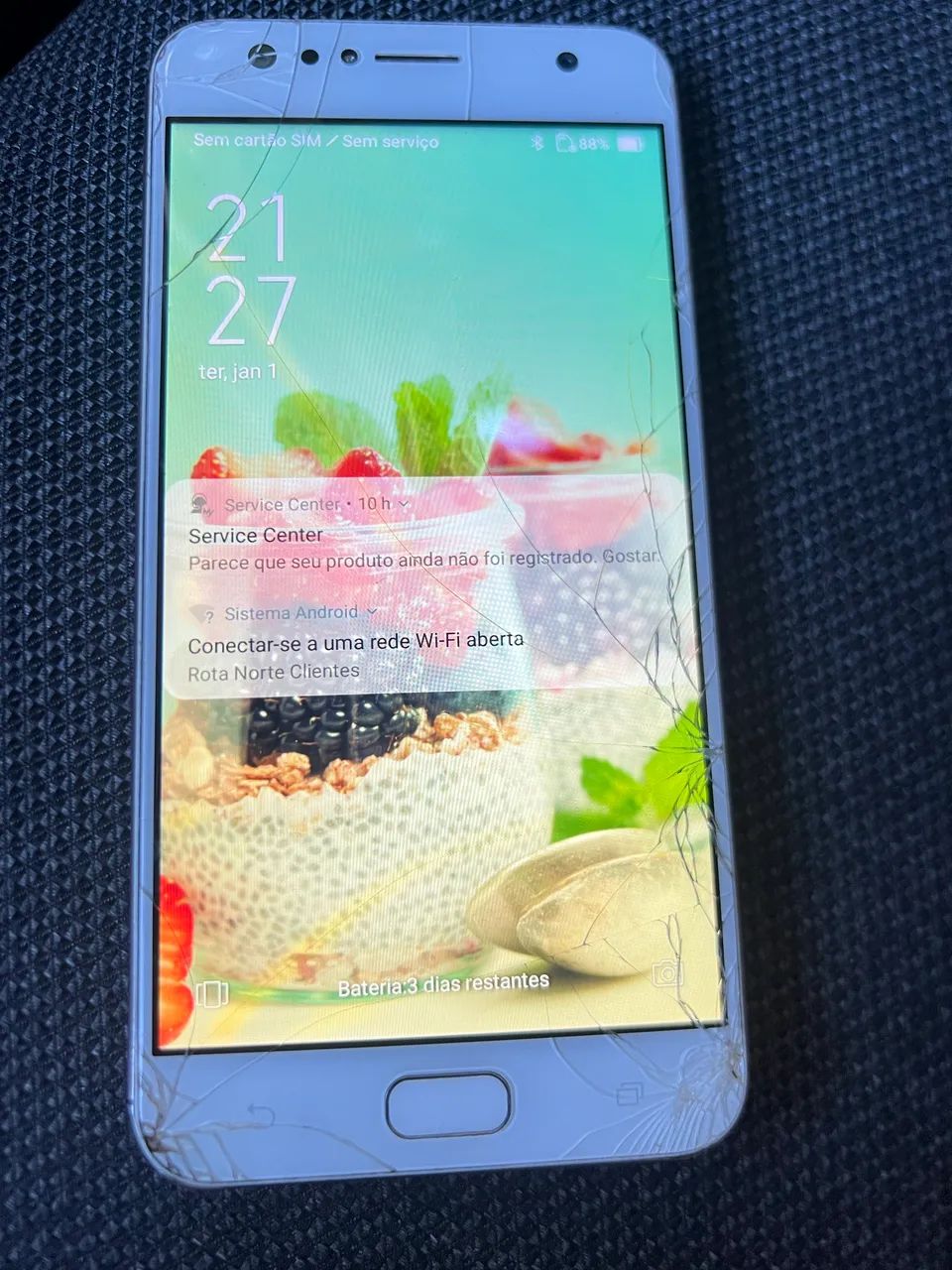 Zenfone 3 Zoom ZE553KL 64GB funcionando (tela trincada) +