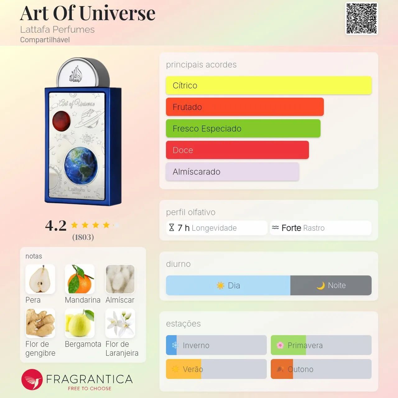 (NOVO) Perfume Lattafa Art of Universe {ORIGINAL} - Foto 2