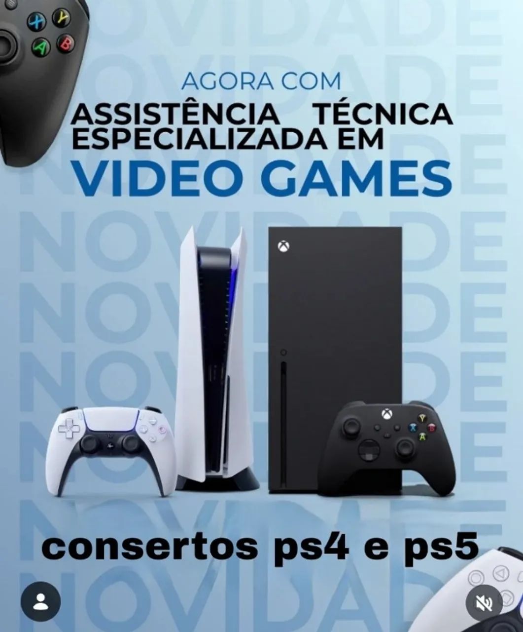 Conserto ps4 e ps5