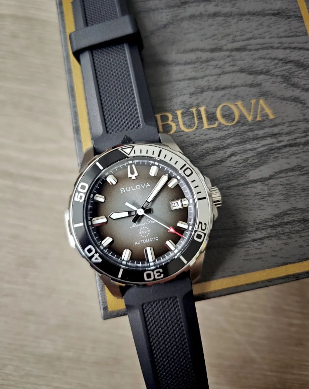 Relógio Masculino Bulova Marine Star Automático 98b465 - Foto 3