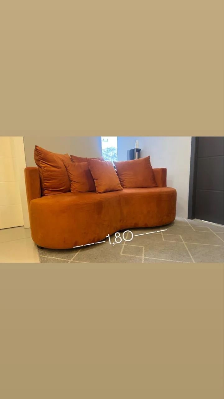 Sofá Curvo 3 lugares Orgânico