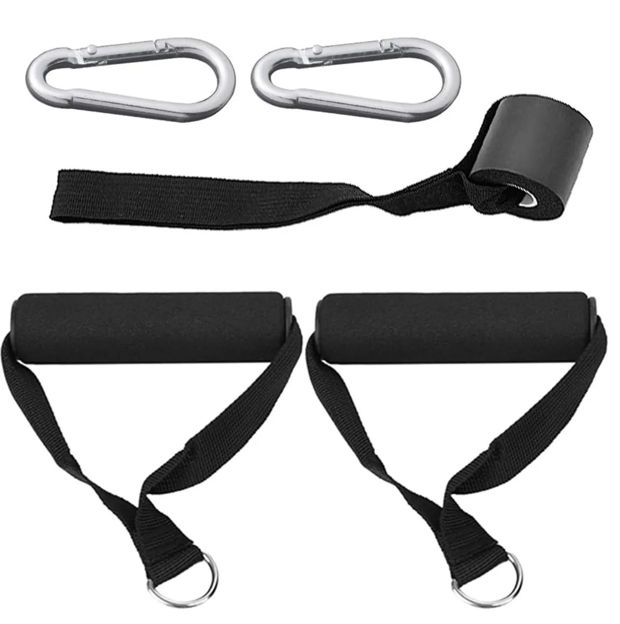 Kit de 4 Elásticos e 6 Acessórios para Exercícios Físicos  - Foto 5