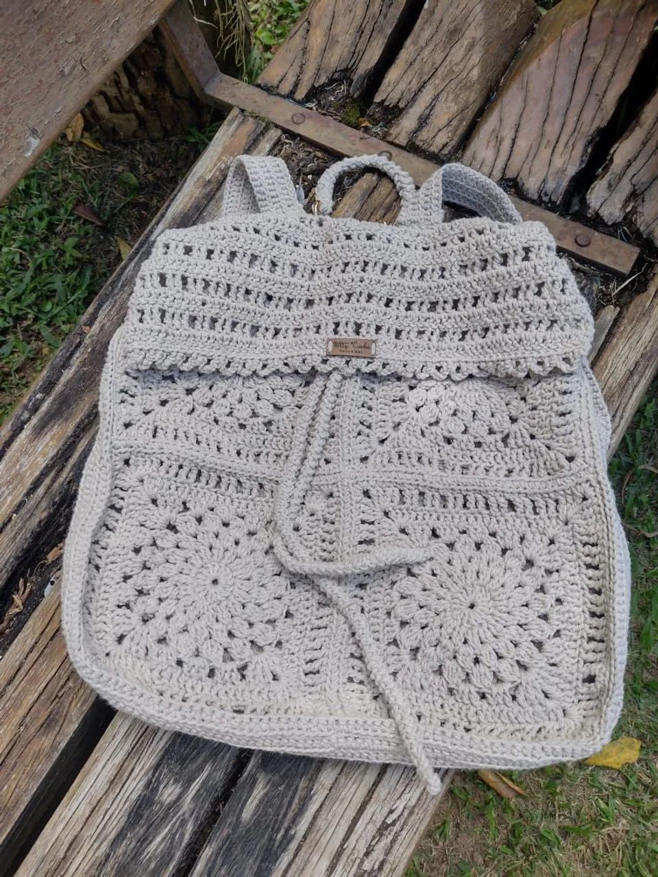 Mochila em crochê  - Foto 5