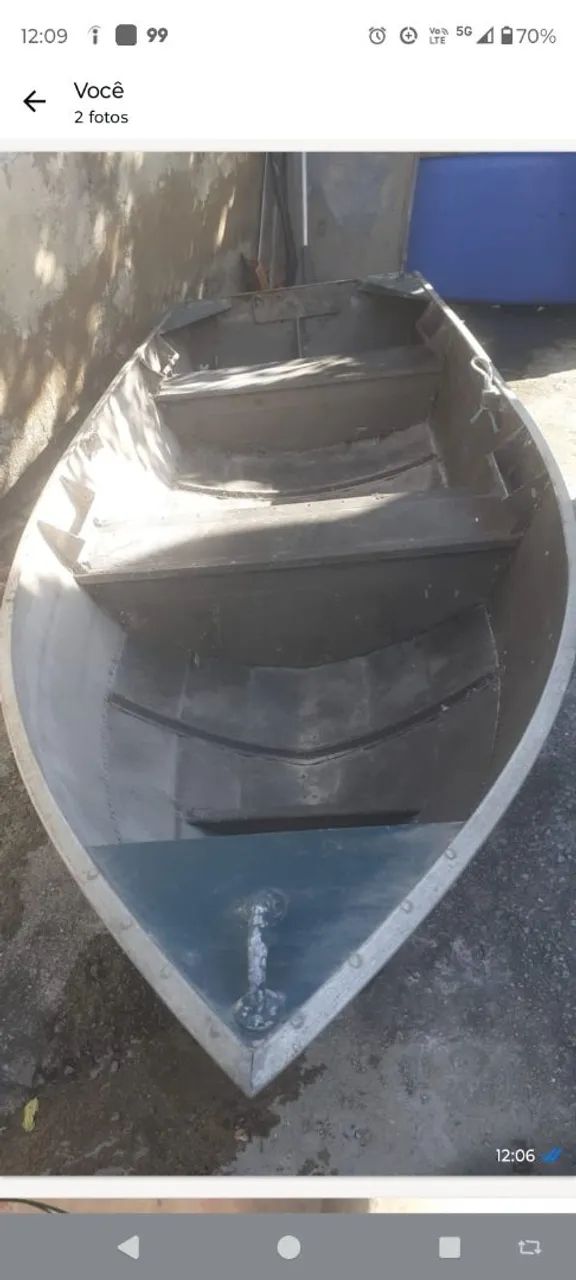 Barco de pesca de alumínio com 7 metros com o motor Yamaha 15HP - Foto 2