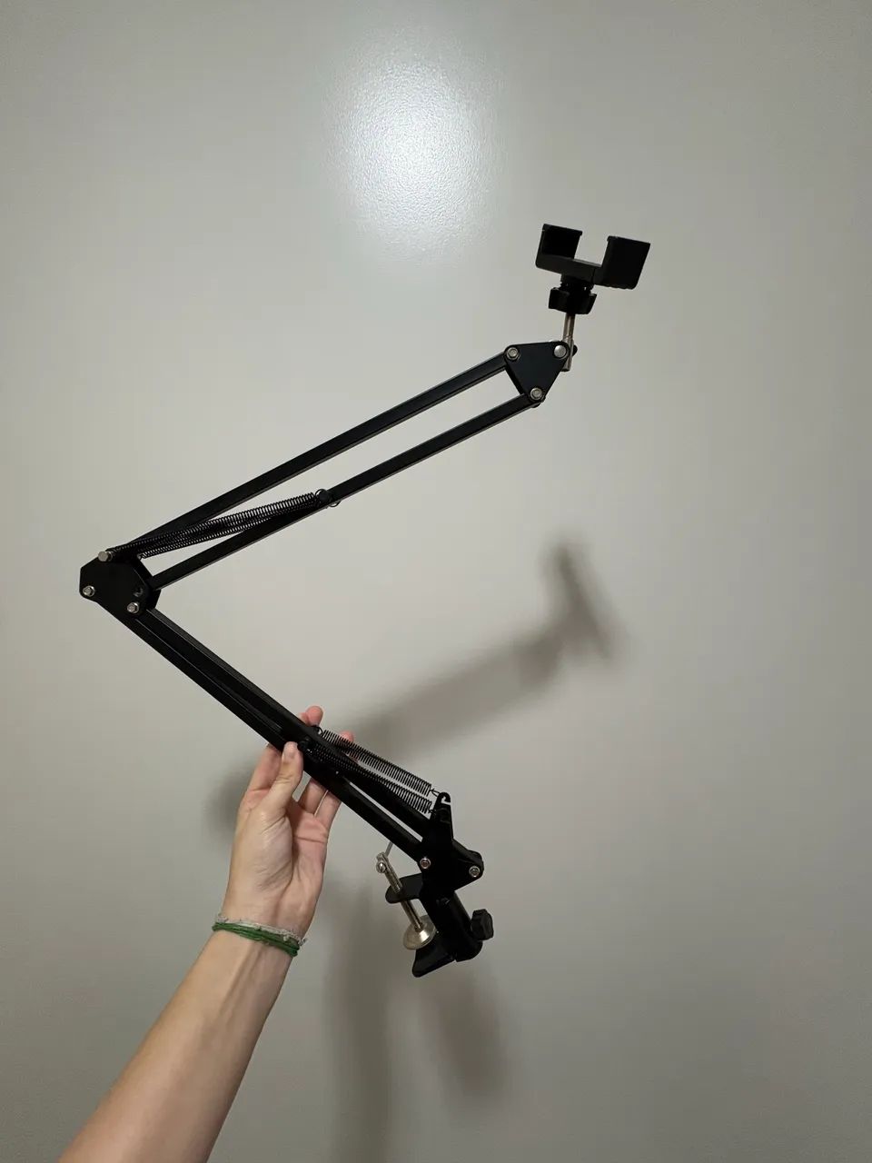 braço articulado de mesa, suporte girafa ou boom arm