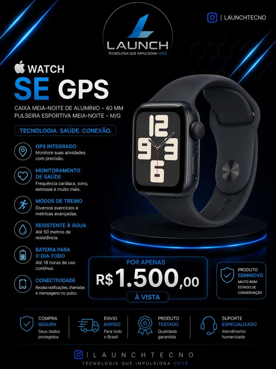 Apple Watch SE 2 geração garantia Apple