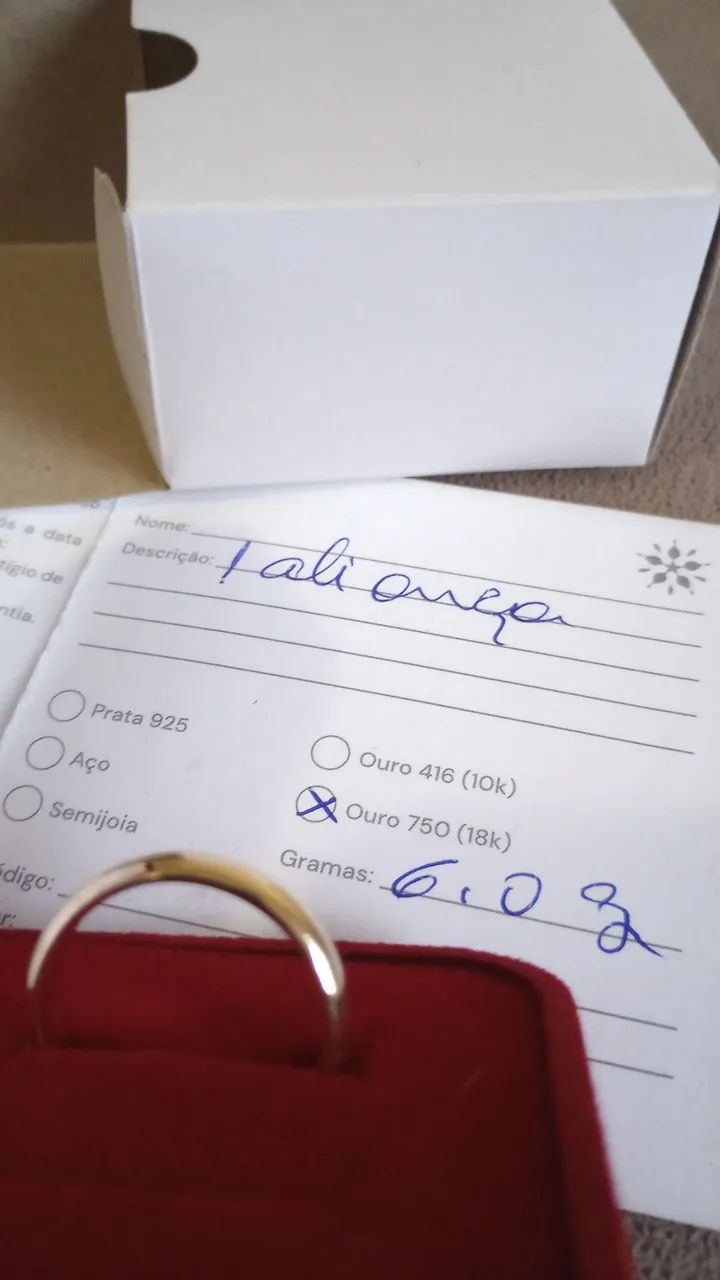 ALIANÇA DE OURO 18K NOVA - OPORTUNIDADE IMPERDÍVEL! - Foto 3