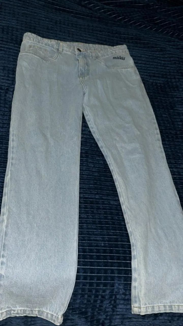 Calça Jeans Midas Touch 42  Modelagem Reta - Foto 2