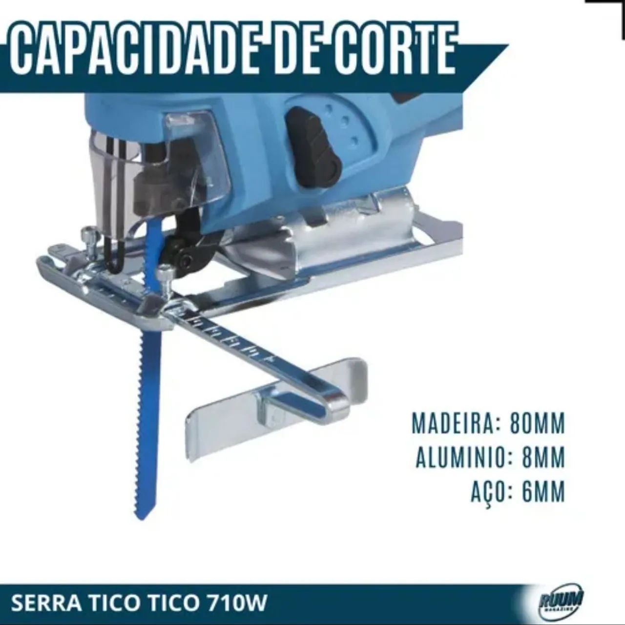 Serra Tico Tico com guia lazer 710W nova a pronta entrega - Foto 3