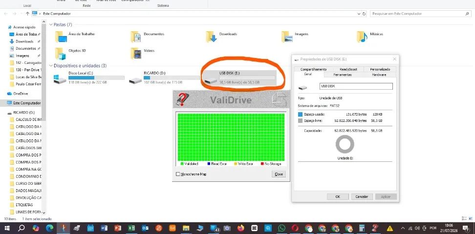 PENDRIVE METALIZADO ZSUIT DE 64GB, COM INTERFACE USB 3.0, NA COR PRATA. - Foto 3