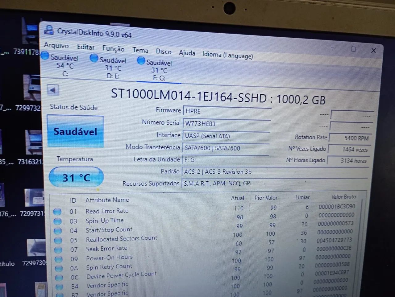 Hd 1 terá funcionando perfeitamente saúde boa - Foto 2