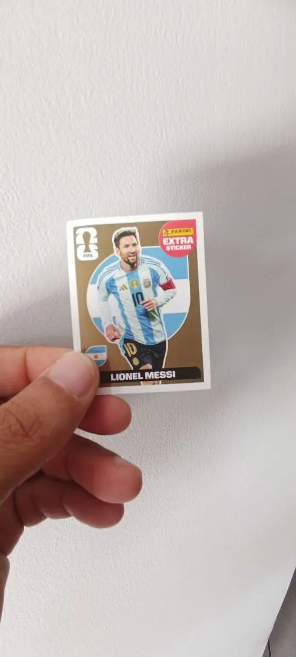 Figurinha dourada do Messi