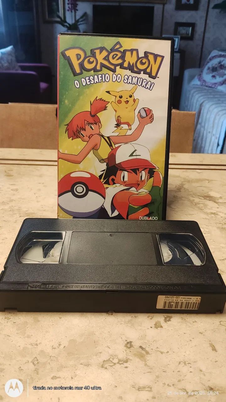 Lead　MOVIES1　VHS FITA VHS POKÉMON. O DESAFIO DO SAMURAI. DUBLADO. 1997 - CDs, DVDs