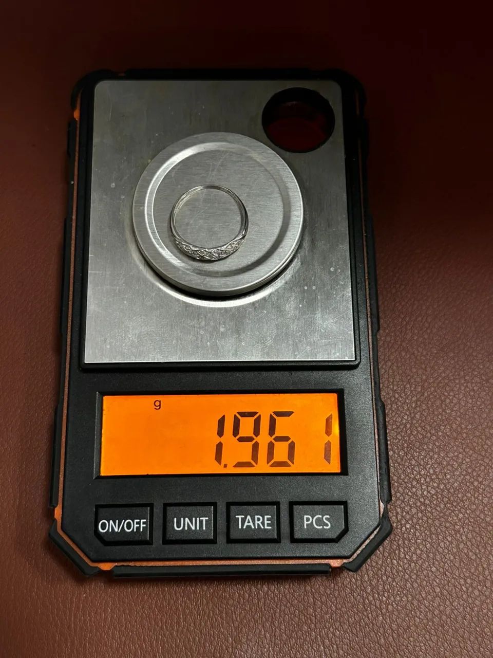 Anel em Ouro Branco 1.96g  - Foto 2