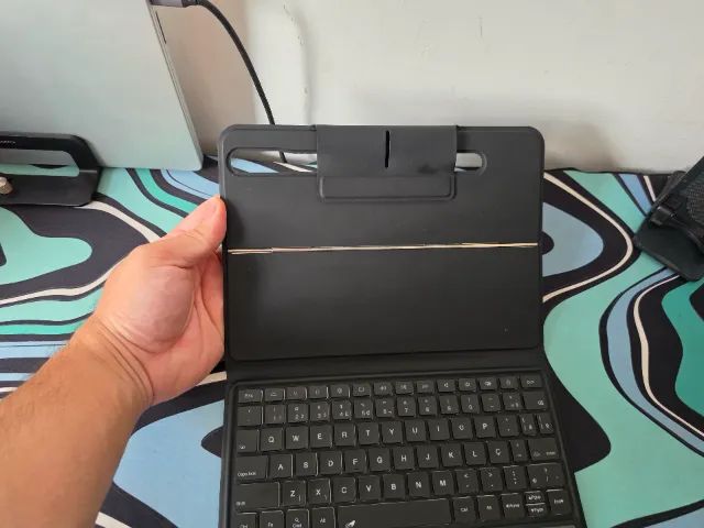 Capa Teclado Bluetooth Touchpad Galaxy Tab S7 S8 S9 S9 FE 11" Preto - Foto 3