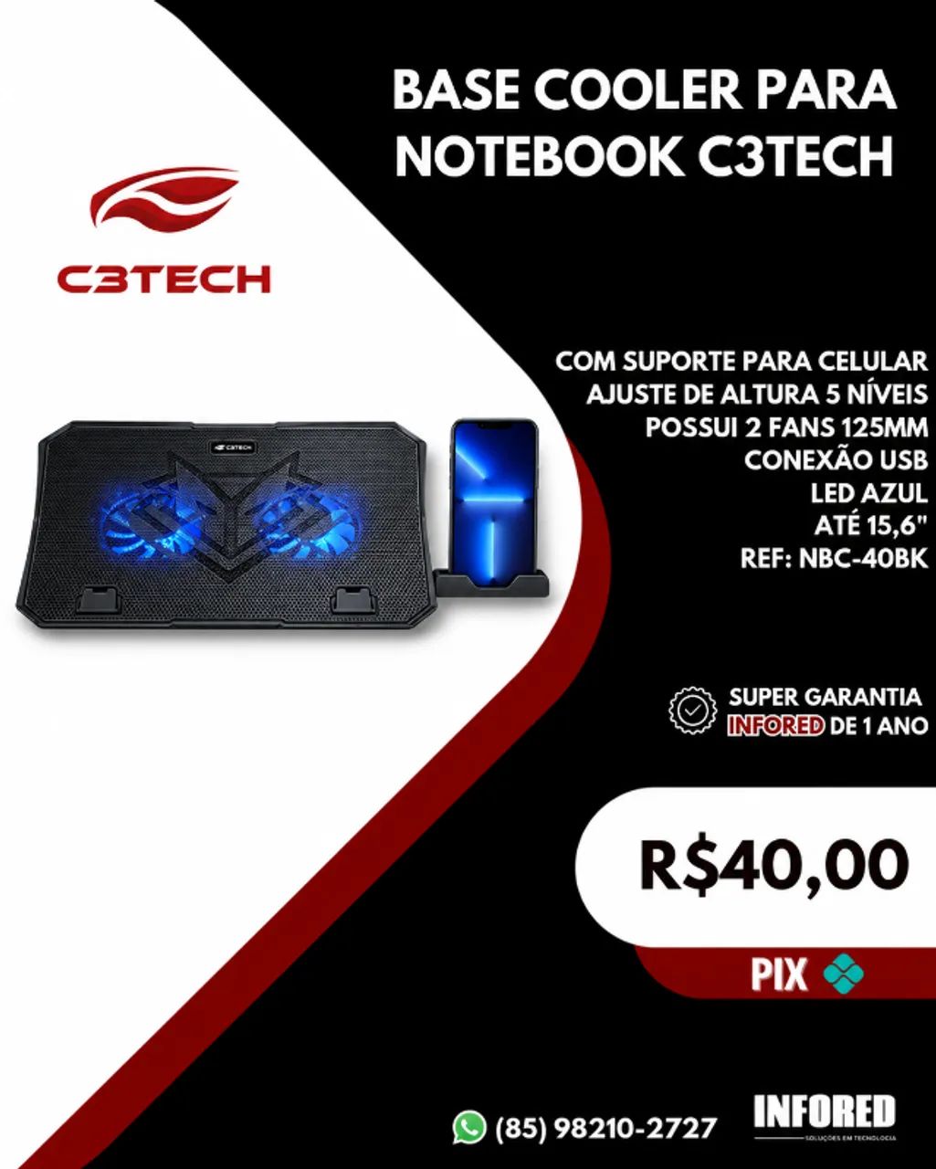 Bases para Notebook C3Tech - Foto 3