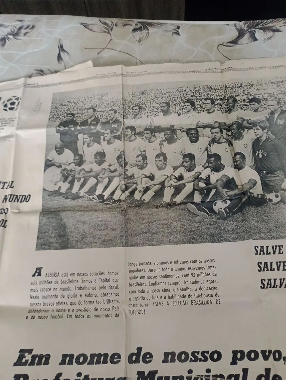 Jornal da copa do mundo 1970
