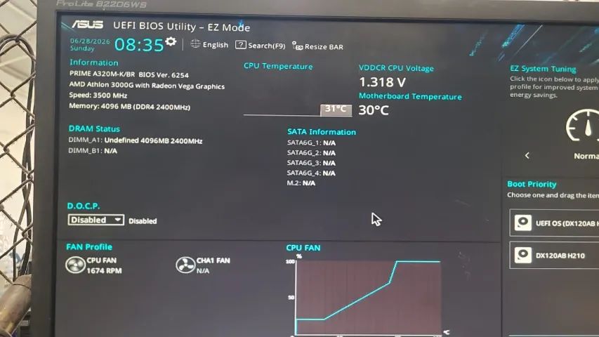 Placa Mãe AMD ASUS A320M-K Soquete AM4 - Foto 2