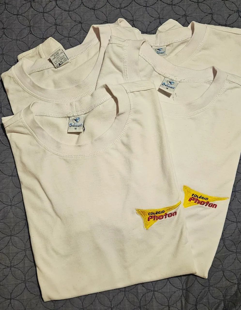 5 Camisetas manga curta uniforme Colégio Photon 