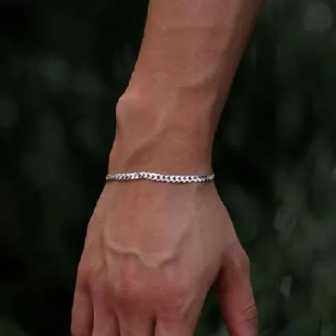 Pulseira de Prata 925 Masculina Grumet 3mm