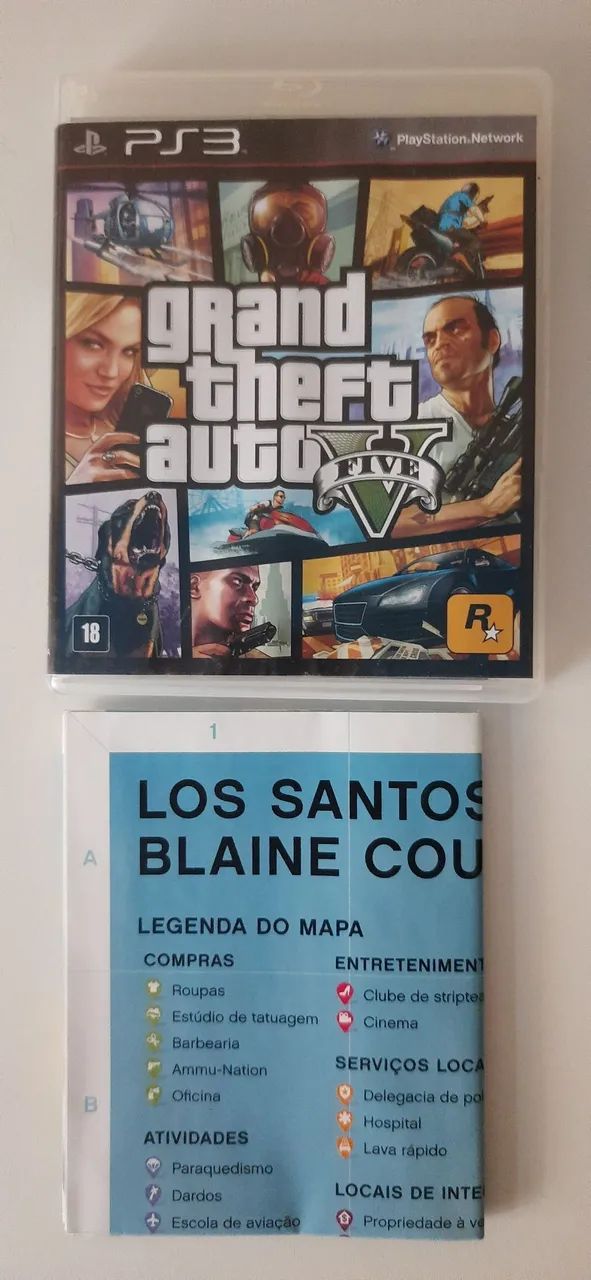 Grand theft Auto V PS3 Original Com Mapa