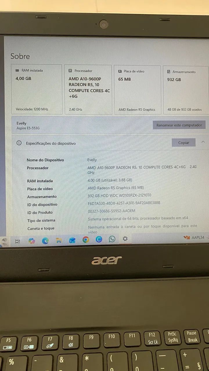 Notebook Acer (Aspire E5-553) - Foto 5