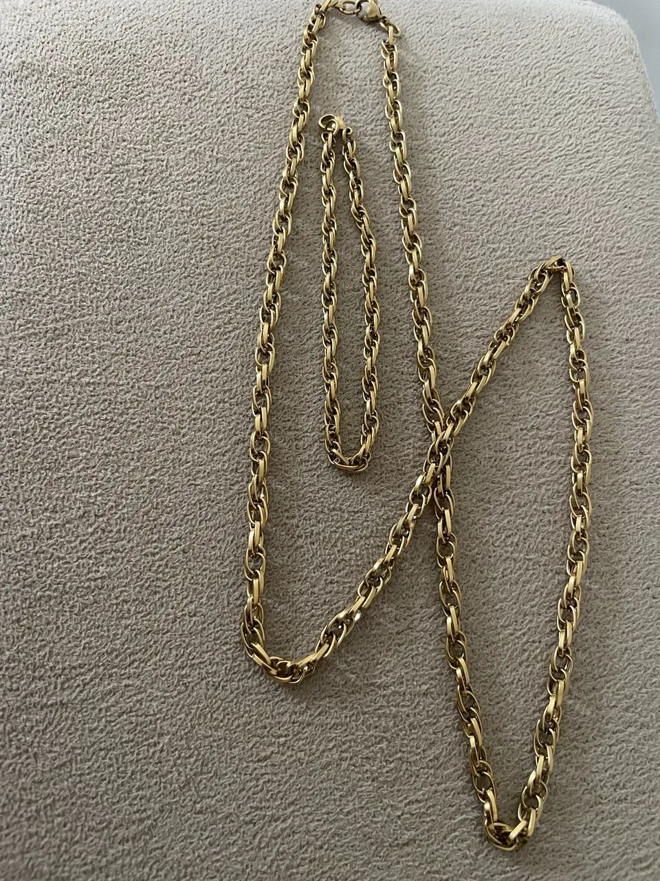 Corrente e Pulseira 4mm Elo Duplo Trançada  - Foto 2