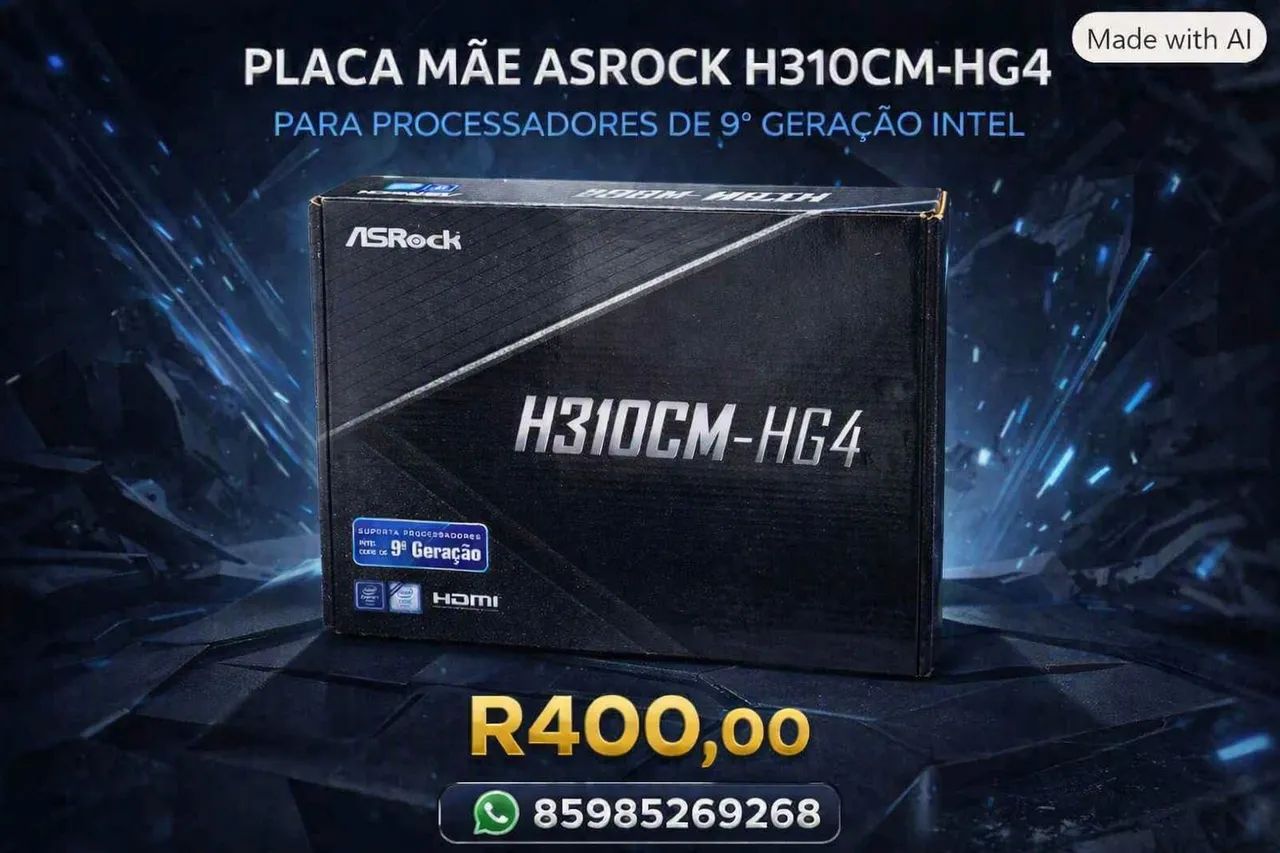 Placa mãe Asrock Intel 9° Geração