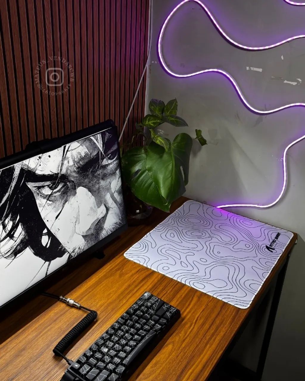 mousepad gamer  branco e rosa - Foto 5