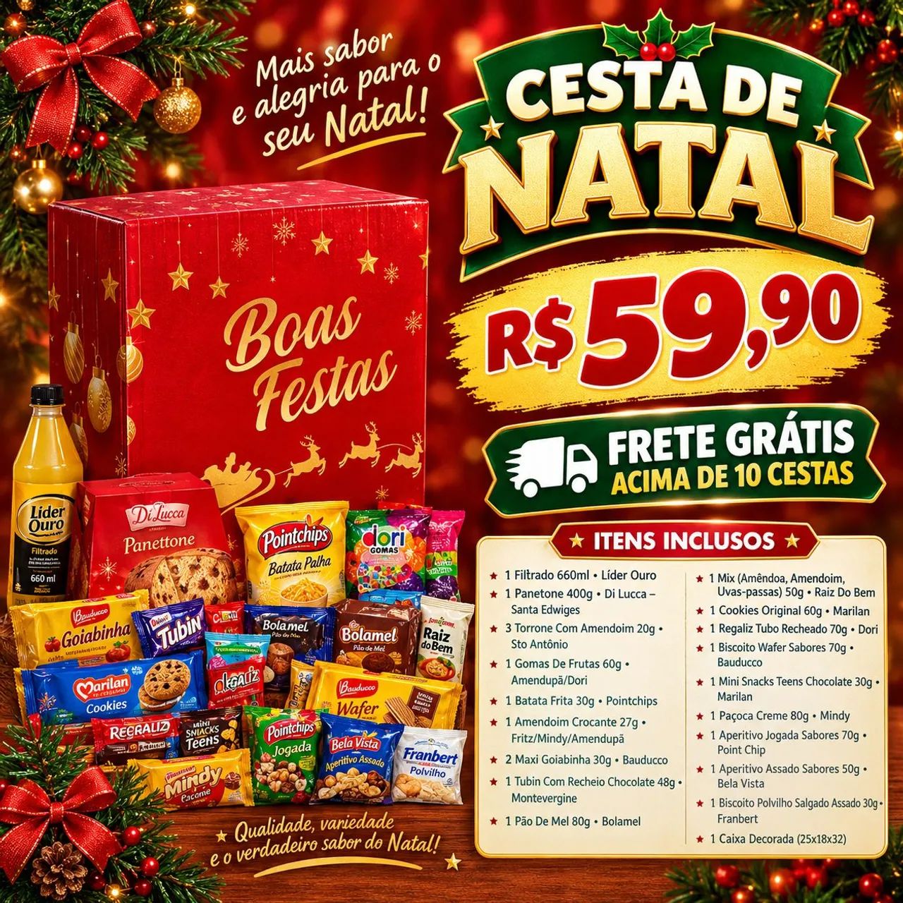 Cesta de Natal  - Foto 3