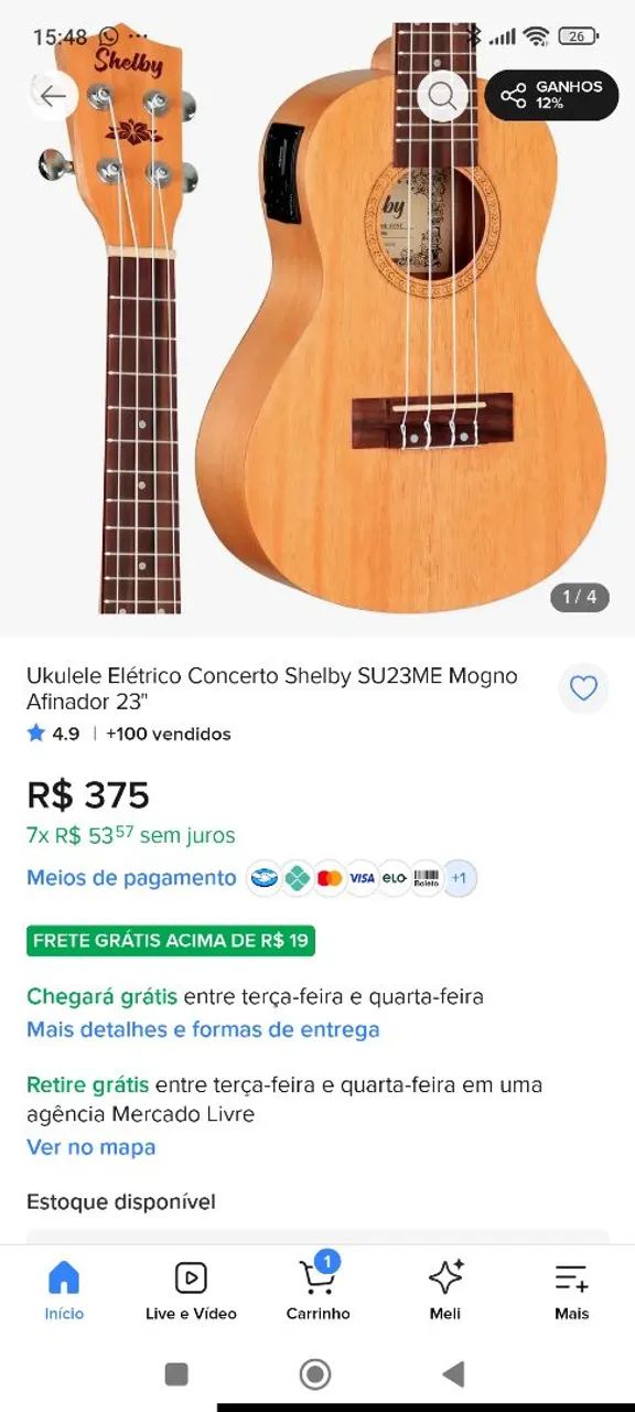Ukulele Shelby Concert - Foto 3