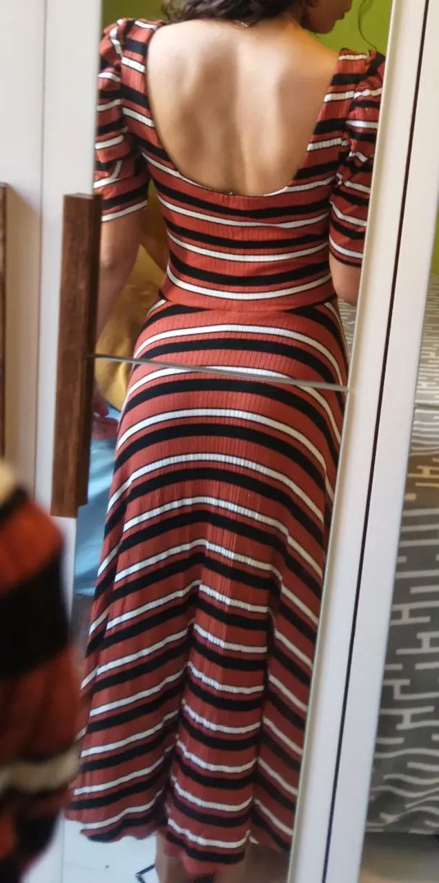 Vestido elegante listrado - Foto 2