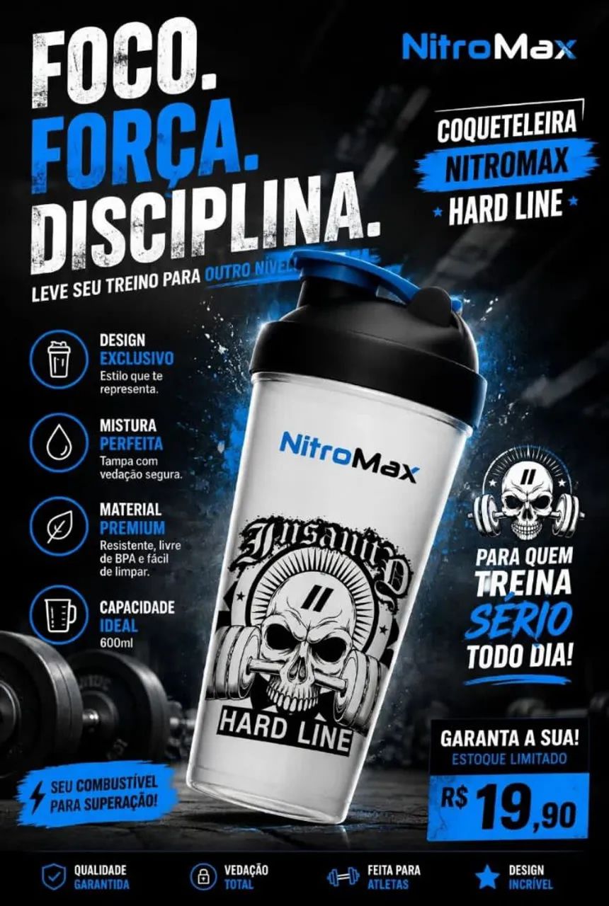 Coqueteleira Nitro Max 600ml