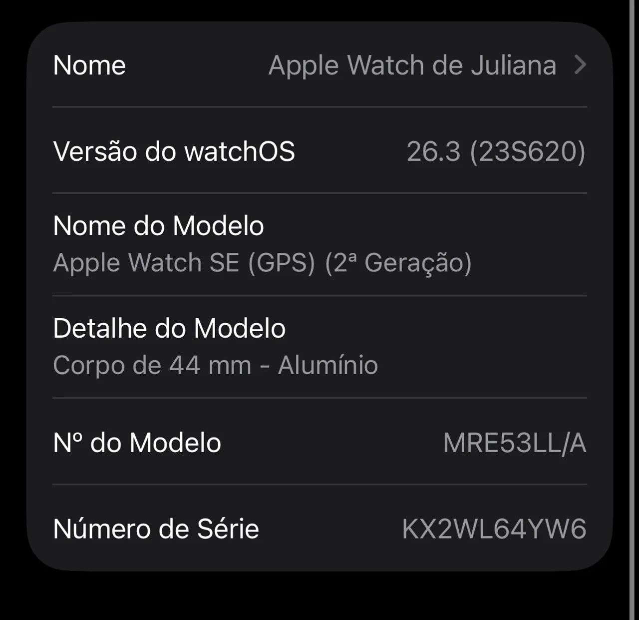 Relógio Apple Whatch SE 2 ( Gen 2) 44mm  - Foto 5