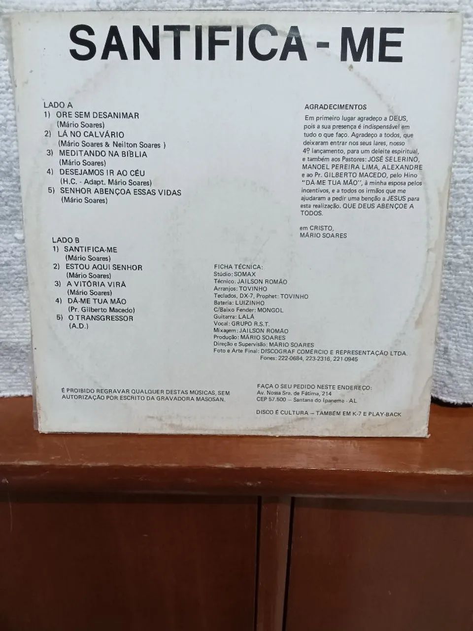 LP Mario Soares/ Santifica-me (1988) USADO  - Foto 2