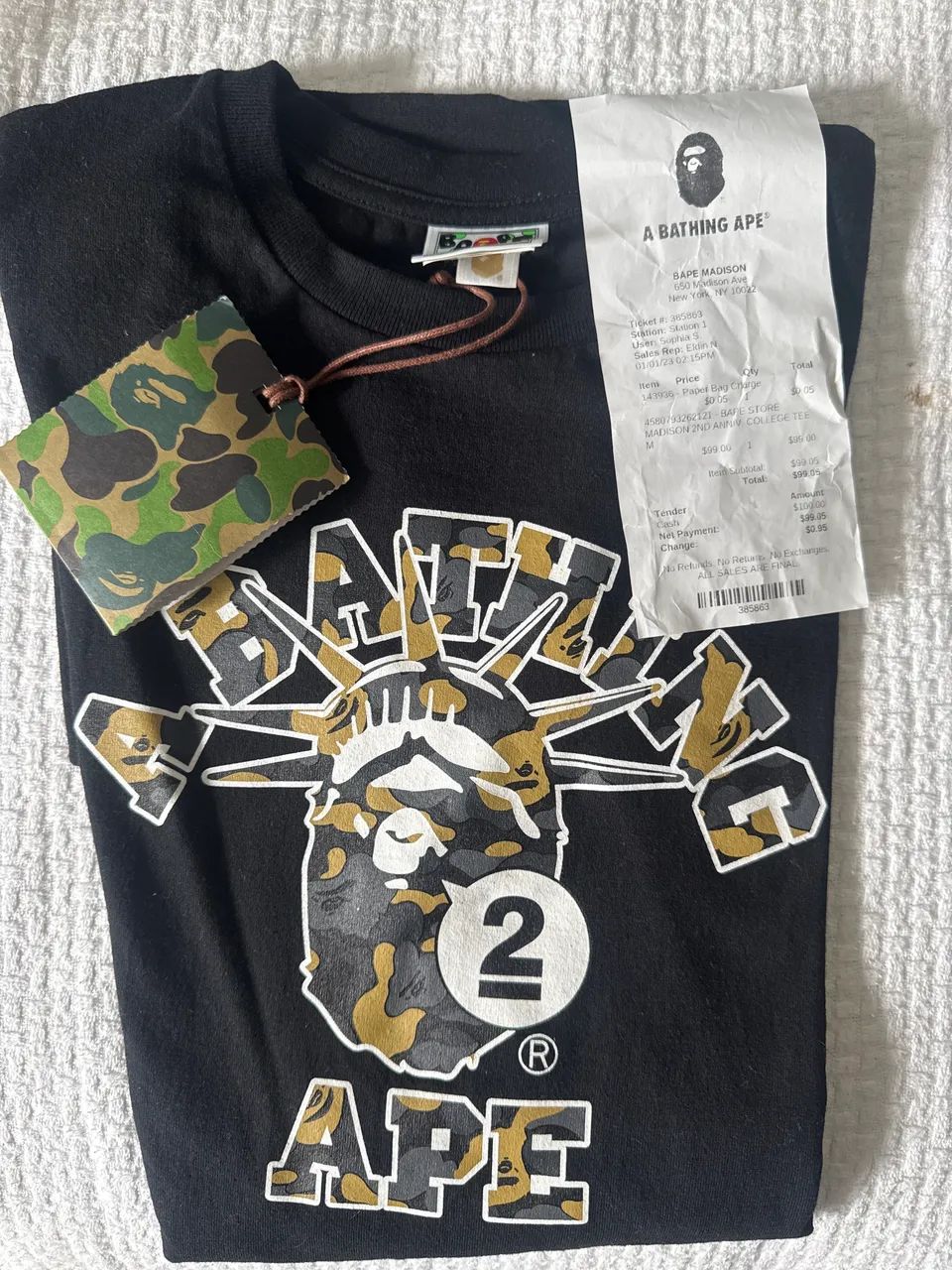 BAPE A Bathing Ape New York Statue Tee - Original 1