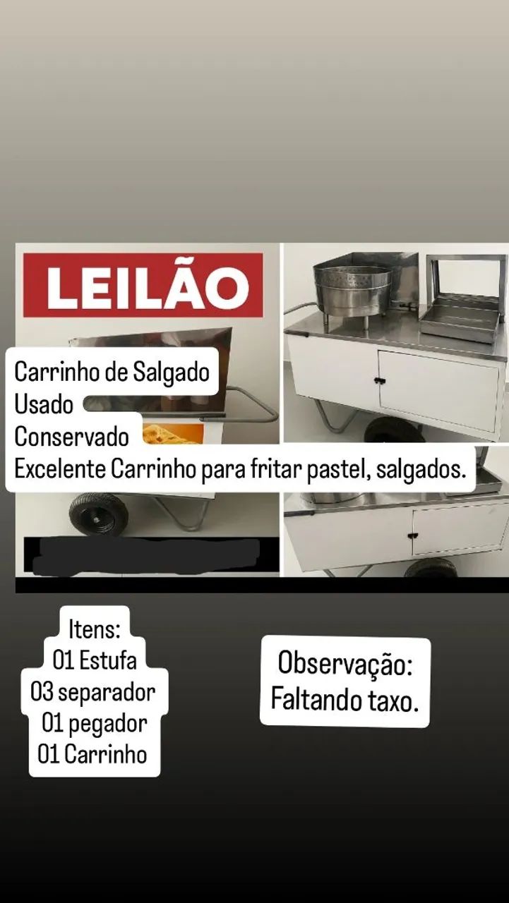 Vende -se Carrinho de Pastel 